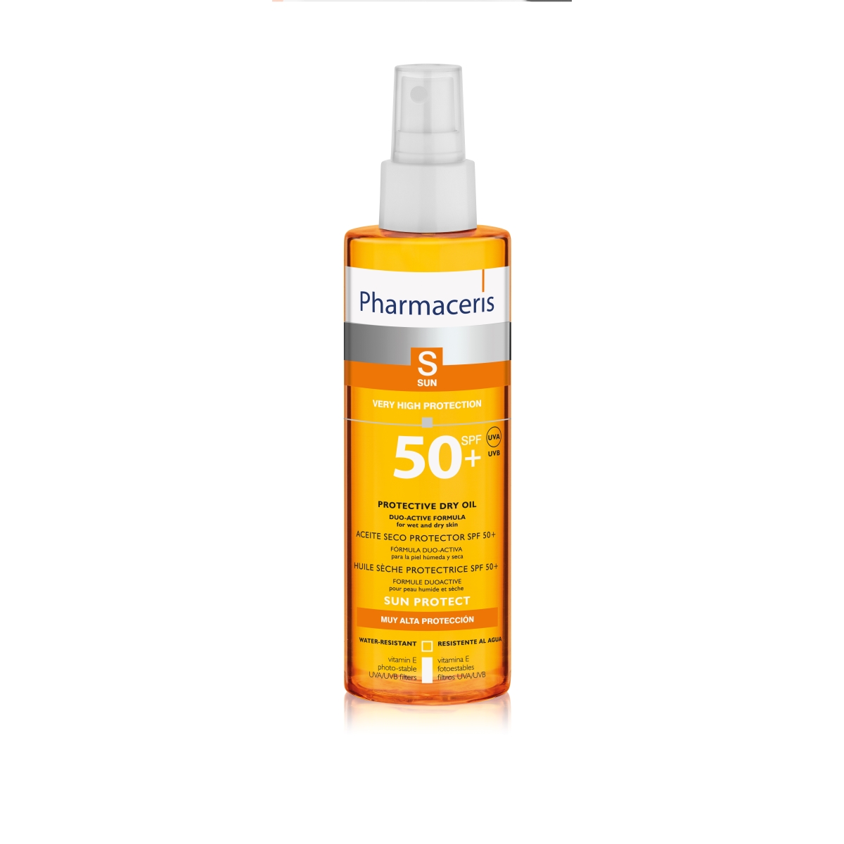 PHARMACERIS S.Sun Protect eļļa ķermenim SPF50+, 200 ml - Produkta attēls 1