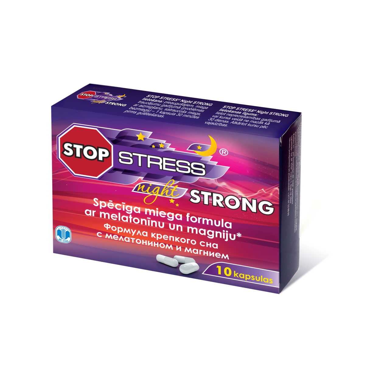 STOP-STRESS Night Strong kapsulas, 10 gab