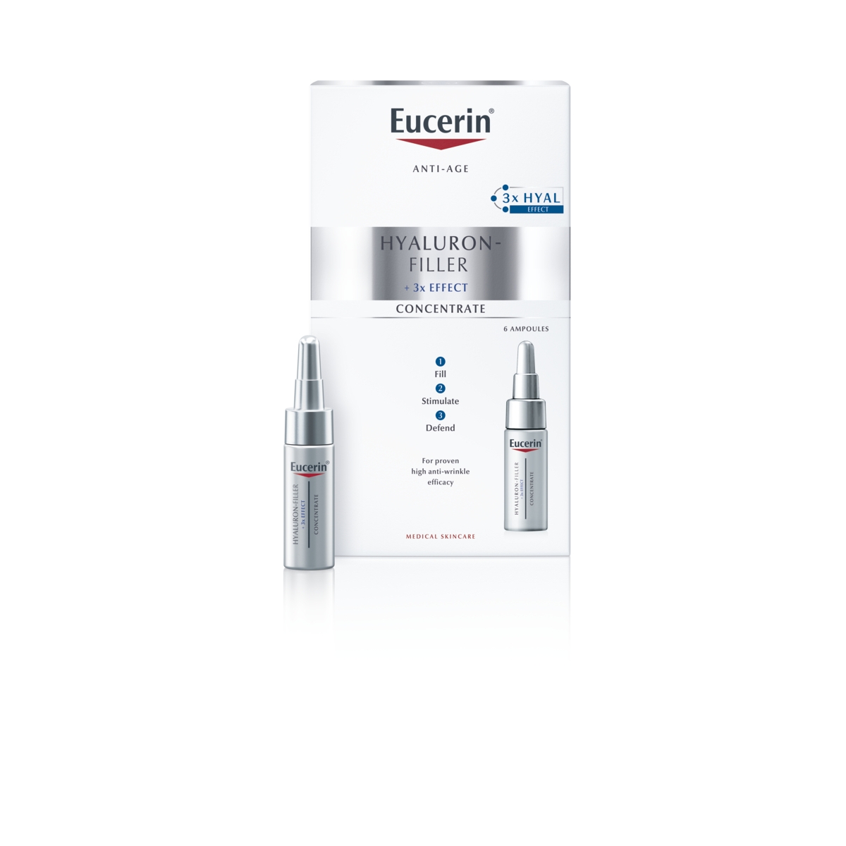 EUCERIN Hyaluron-Filler pretgrumbu serums - koncentrāts, 6 gab. - Produkta attēls