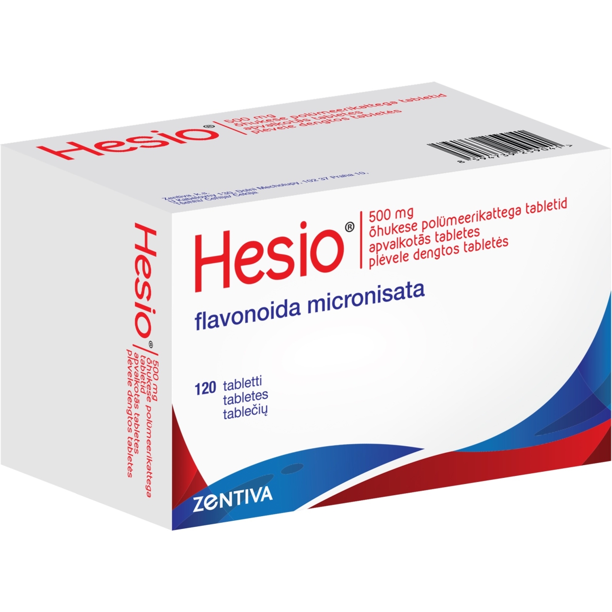 HESIO 500MG TBL N120 - Produkta attēls