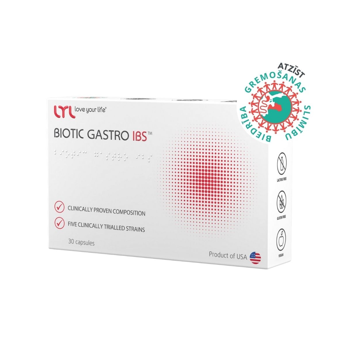 LYL BIOTIC GASTRO IBS, 30 kapsulas