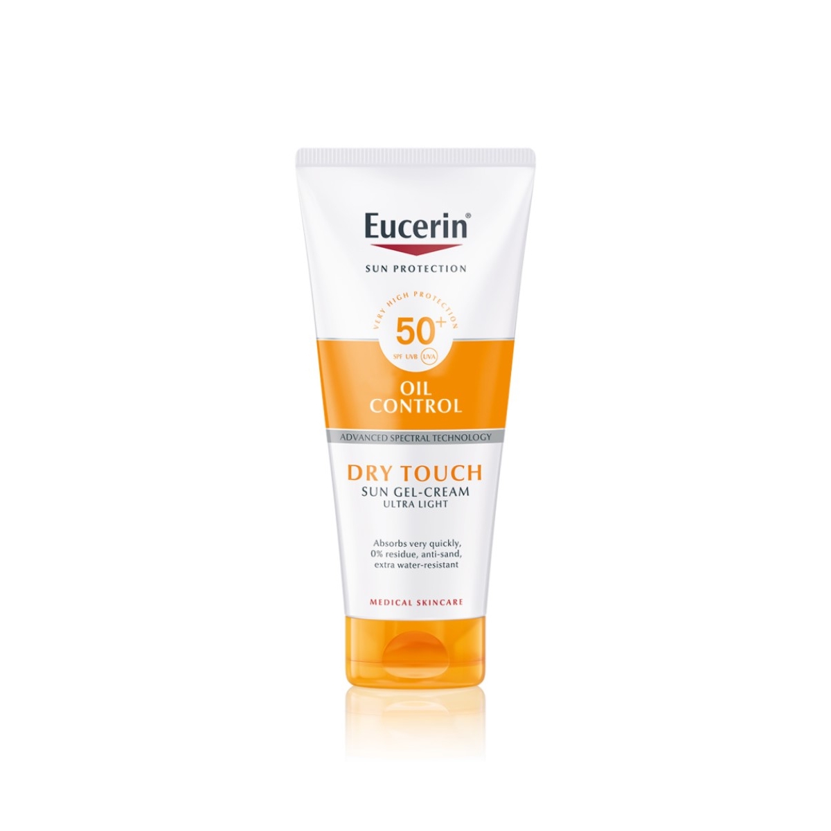 EUCERIN Sun Oil Control želejveida sauļošanās krēms ķermenim ar SPF50+, 200 ml