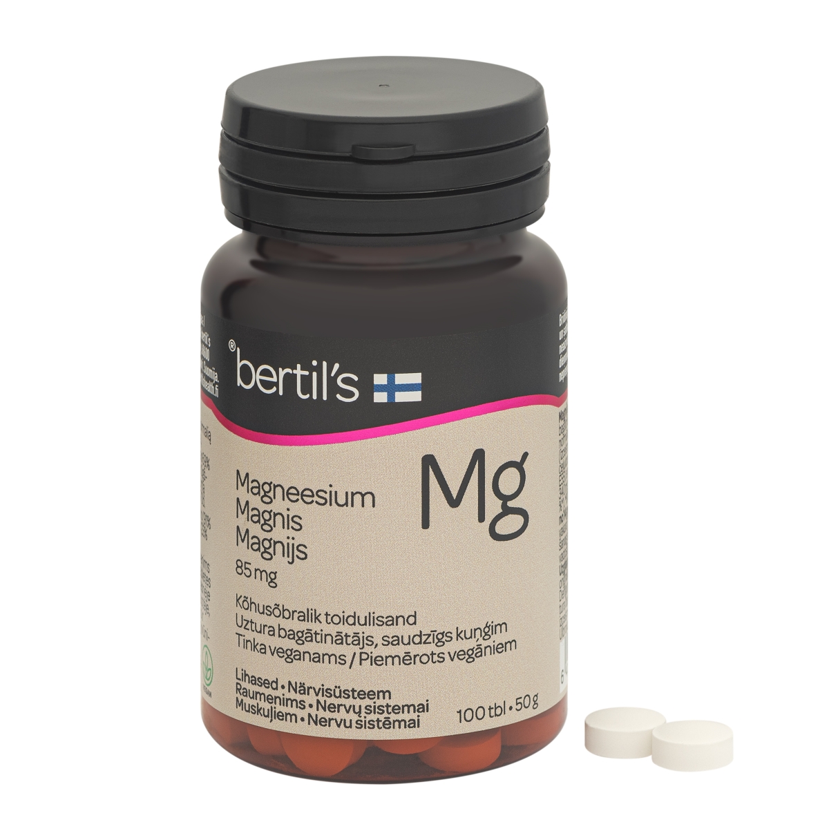 BERTIL'S KELASIN MAGNIJS (MG) 85MG TBL N100 - Produkta attēls