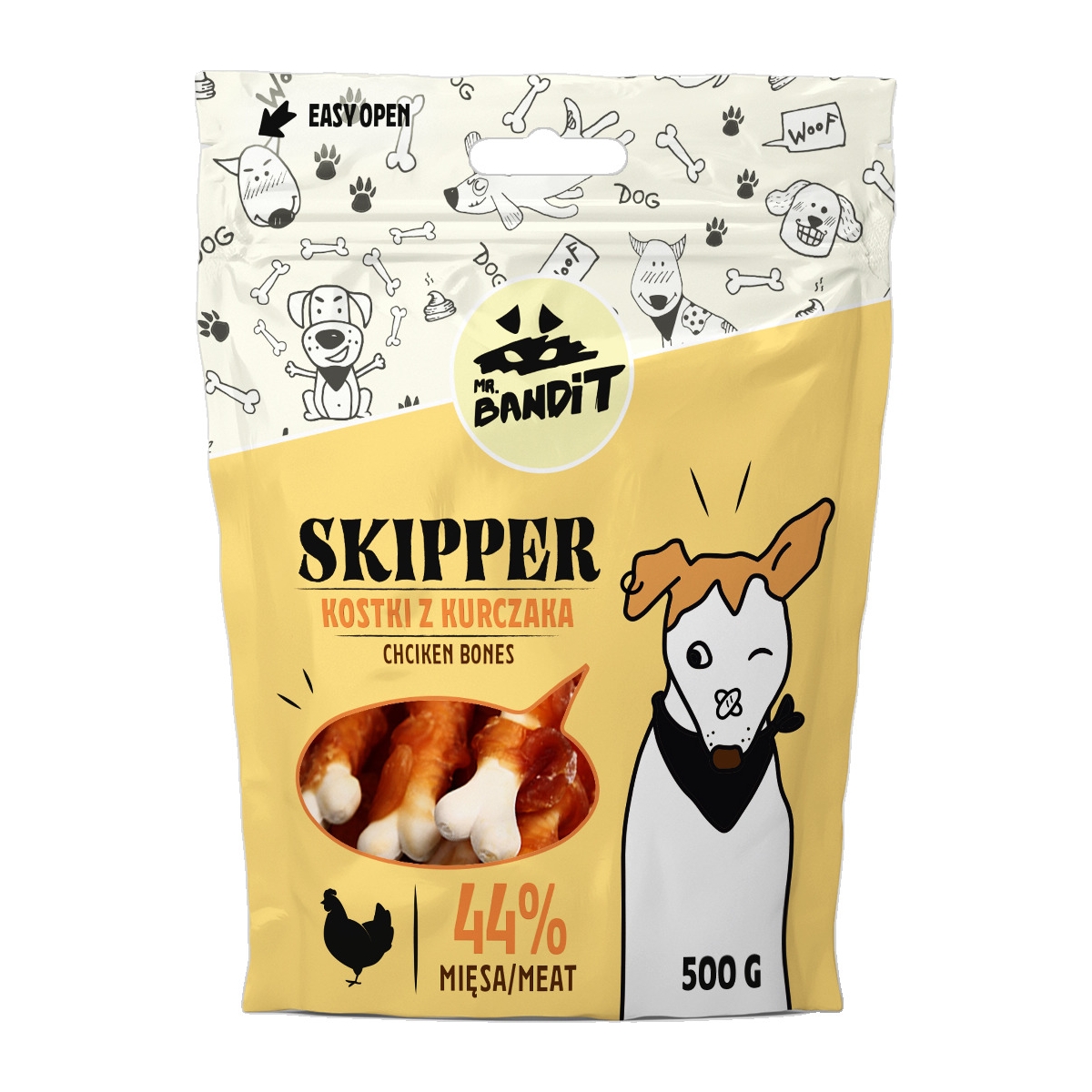 MR.BANDIT SKIPPER TĪTIE VISTAS KAULIŅI 500G - Produkta attēls