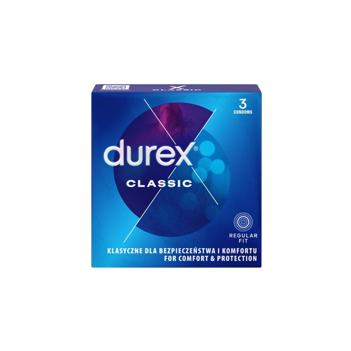 DUREX Classic prezervatīvi, 3 gab. - Produkta attēls