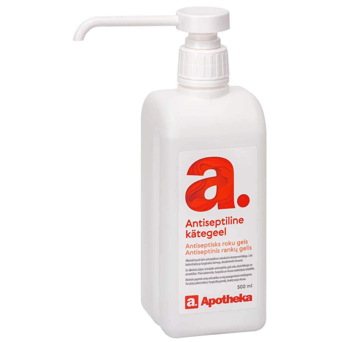 APOTHEKA antiseptisks roku gels ar dozatoru, 500 ml - Produkta attēls