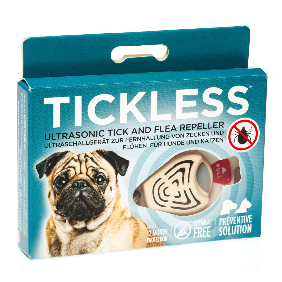 Tickless Pet ultraskaņas repelenta ierīce, bēša