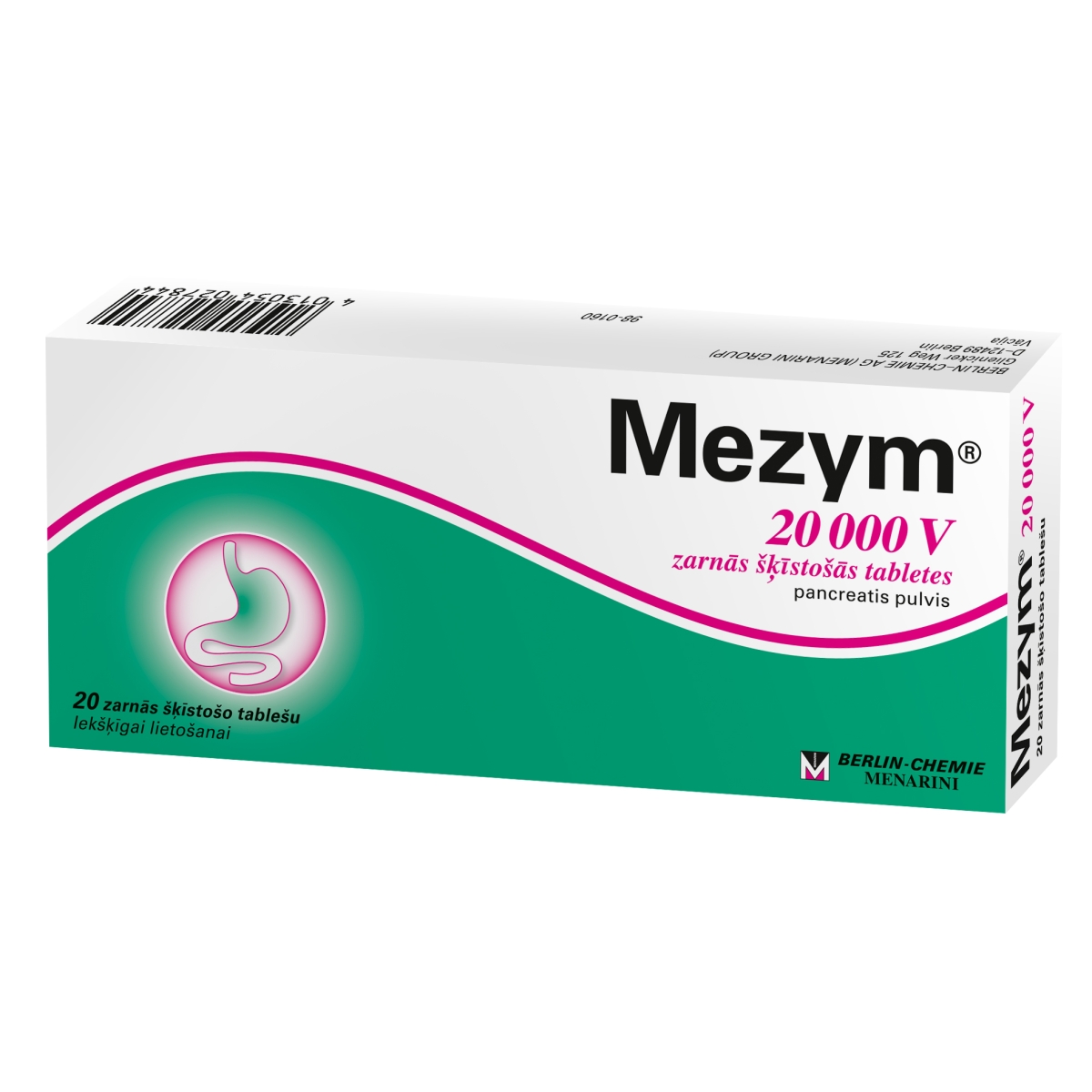 MEZYM 20000 V tabletes, 20 gab. - Produkta attēls