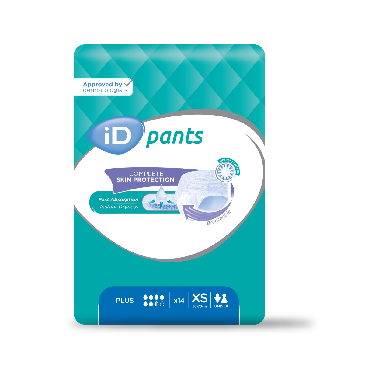 ID Pants Plus XS uzsūcošās bikses, 14 gab.