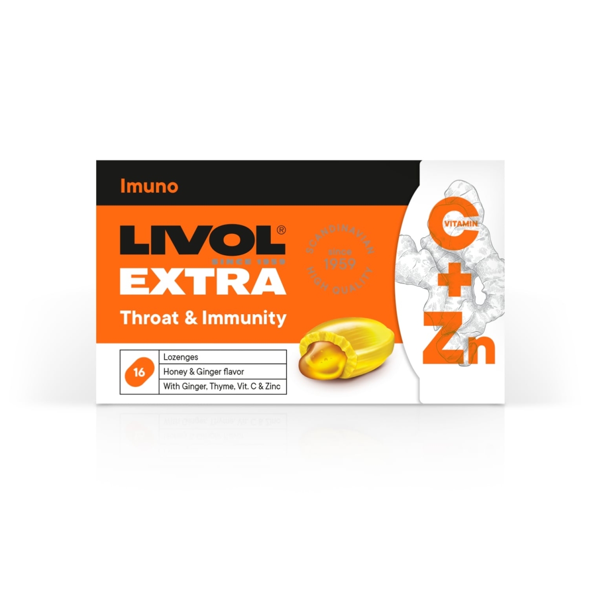 LIVOL Extra Throat & Immunity pastilas, 16 gab - Produkta attēls