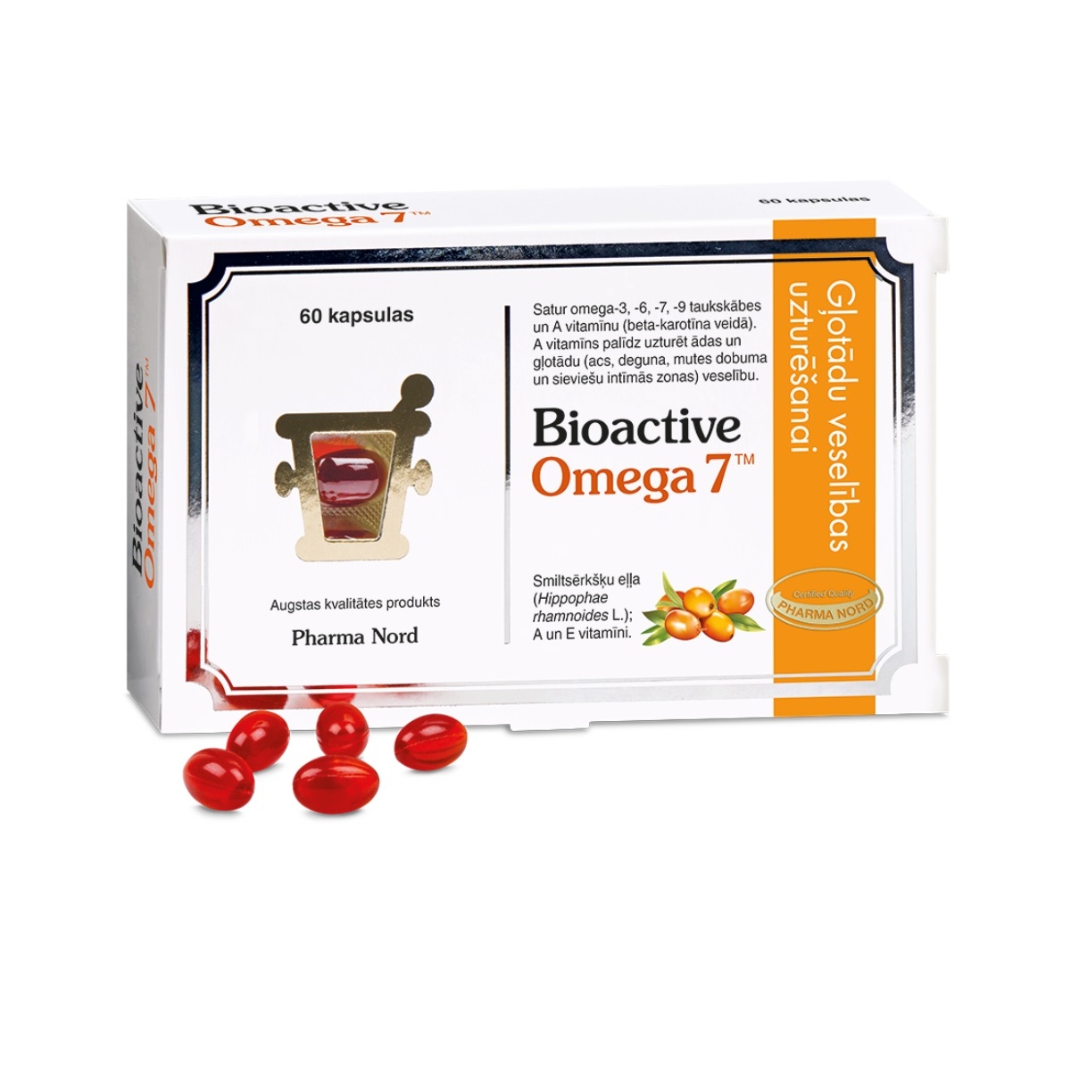 BIOACTIVE Omega 7 kapsulas, 60 gab.