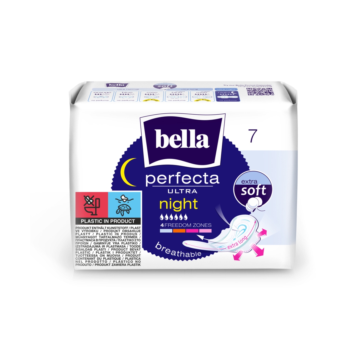 BELLA PERFECTA Ultra Night Extra Soft higiēniskās paketes, 7 gab.