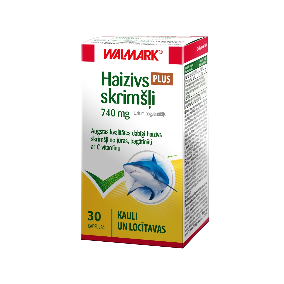 WALM. HAIZIVS SKRIMŠĻI PLUS 740MG TABLETES N30 - Produkta attēls