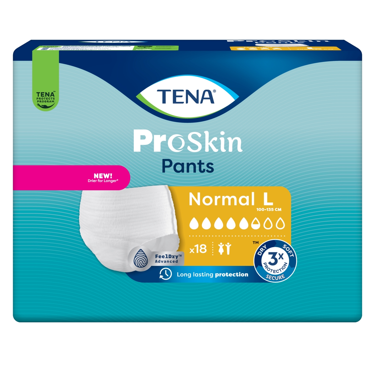 TENA Pants Normal biksītes L izmērs, 18 gab.