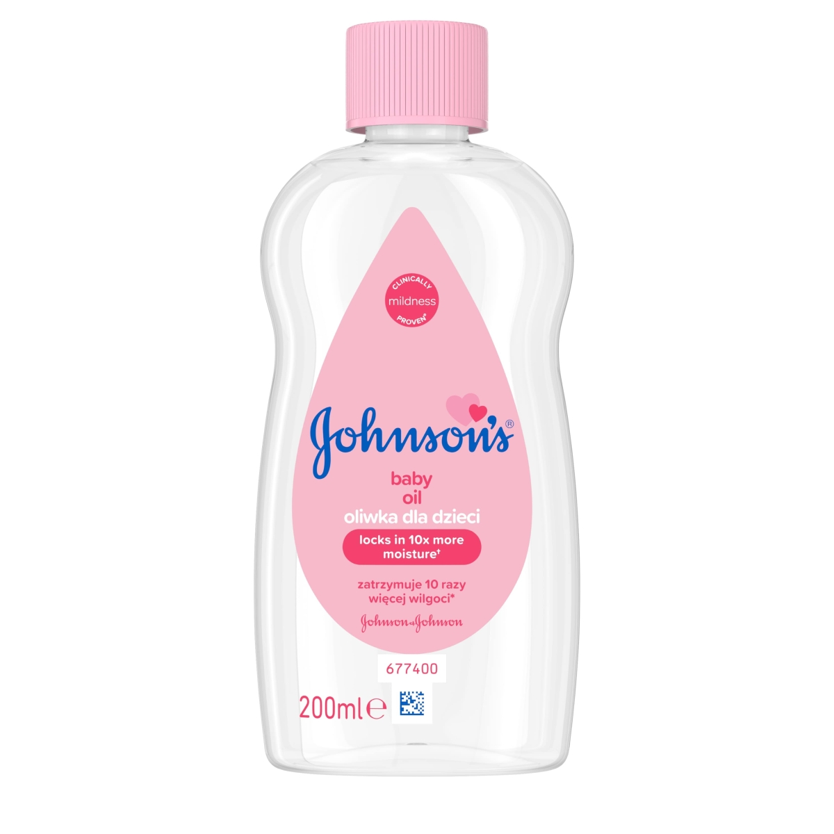 JOHNSONS Baby eļļa, 200 ml - Produkta attēls