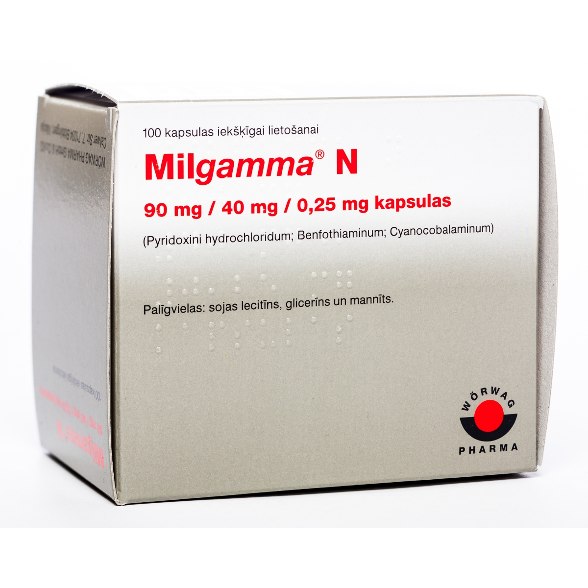 MILGAMMA N KAPSULAS N100 LV 10596 - Produkta attēls