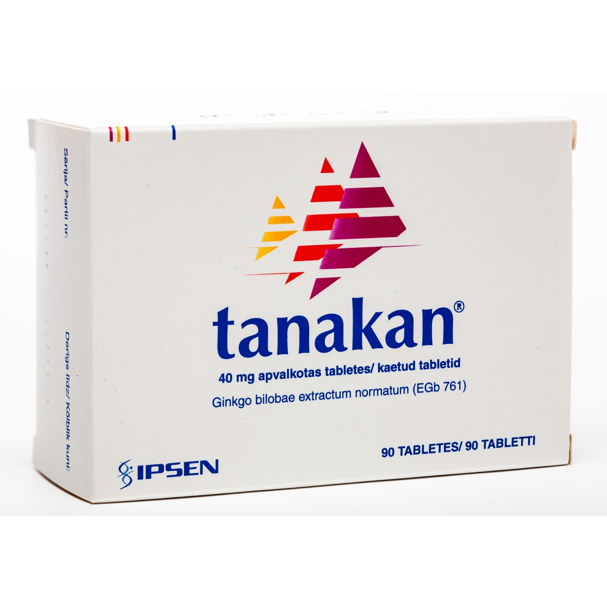 TANAKAN 40MG APVALKOTĀS TABLETES N90