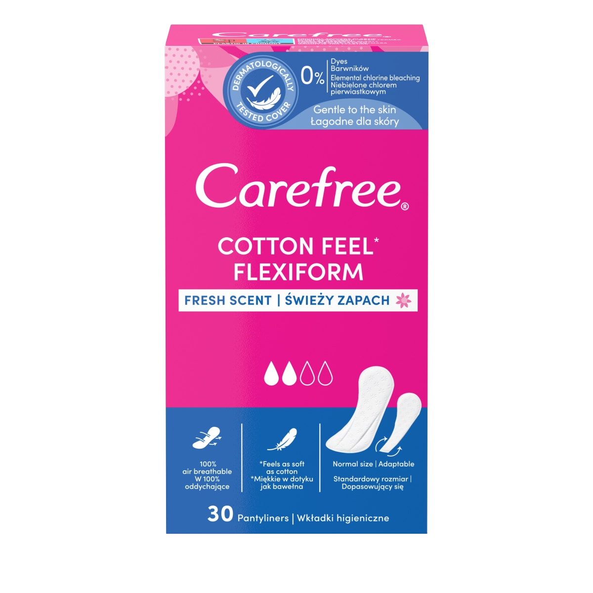 Carefree biksīšū ieliktnīšī Flexi Form Fresh N30 - Produkta attēls