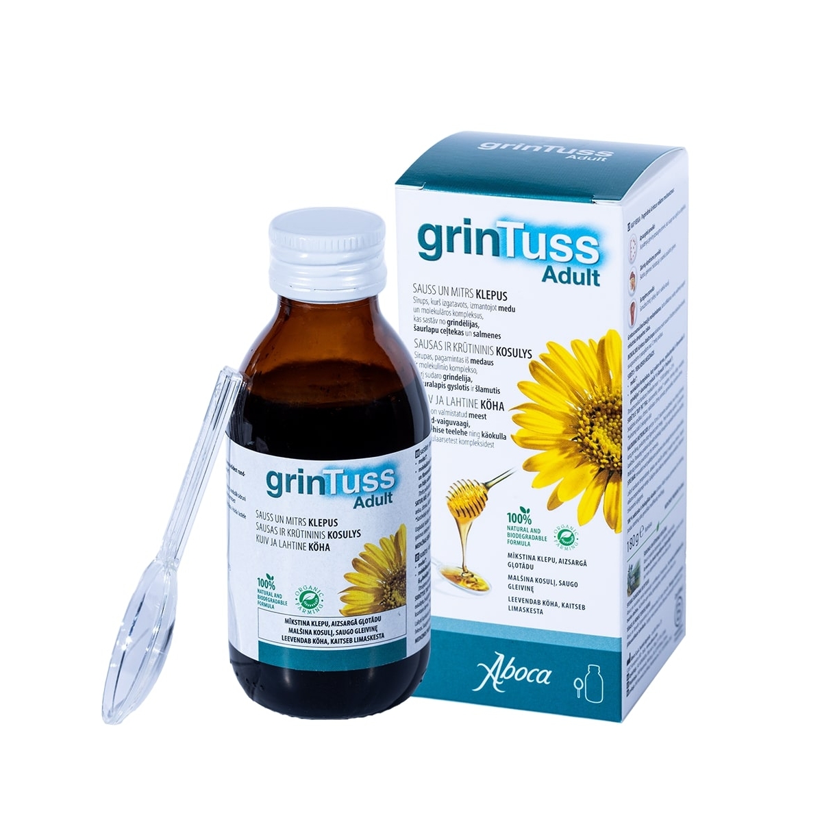 GRINTUSS Adult sīrups, 180 ml - Produkta attēls