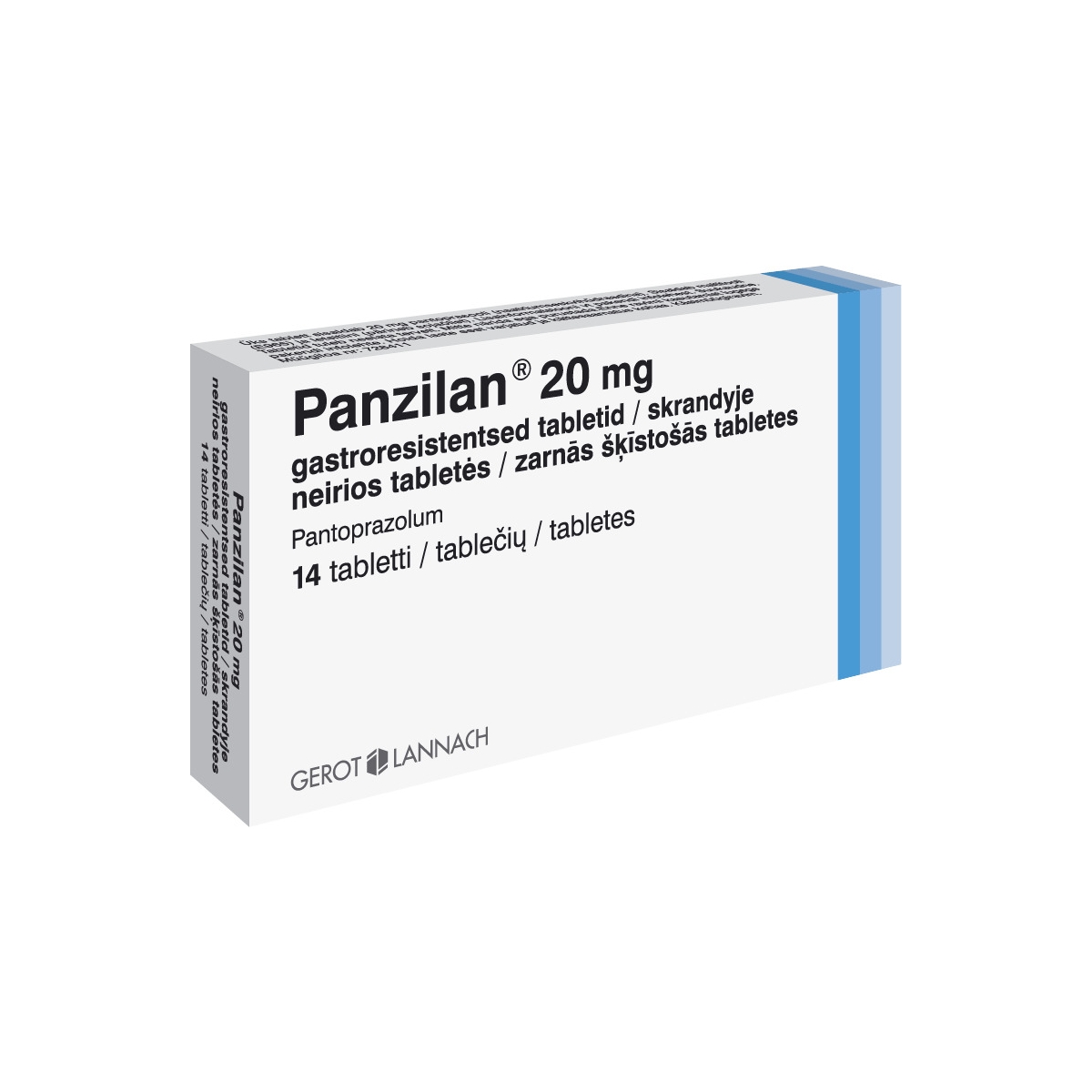 PANZILAN 20MG TBL N14 - Produkta attēls