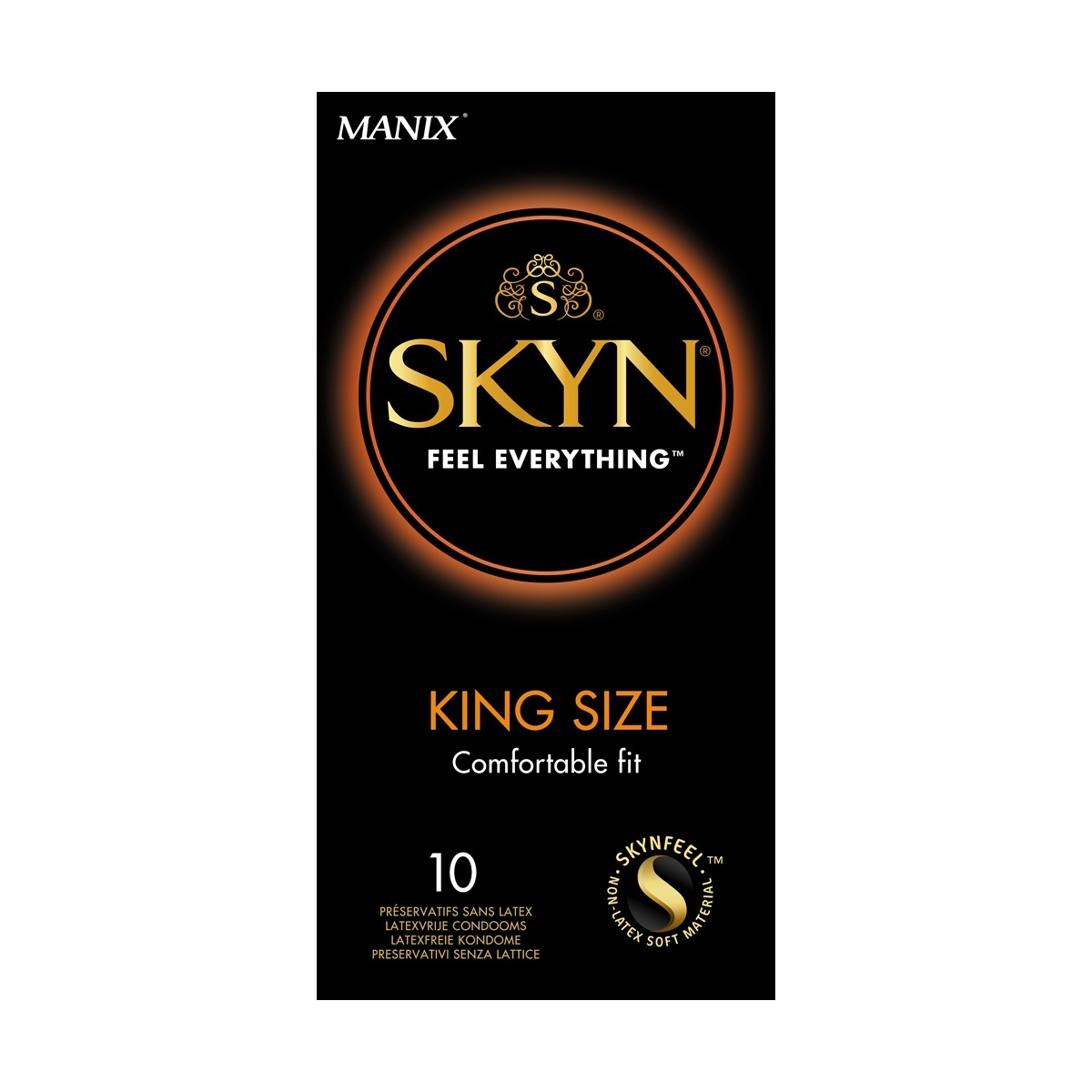 LIFESTYLES Manix Skyn King Size prezervatīvi, 10 gab. - Produkta attēls