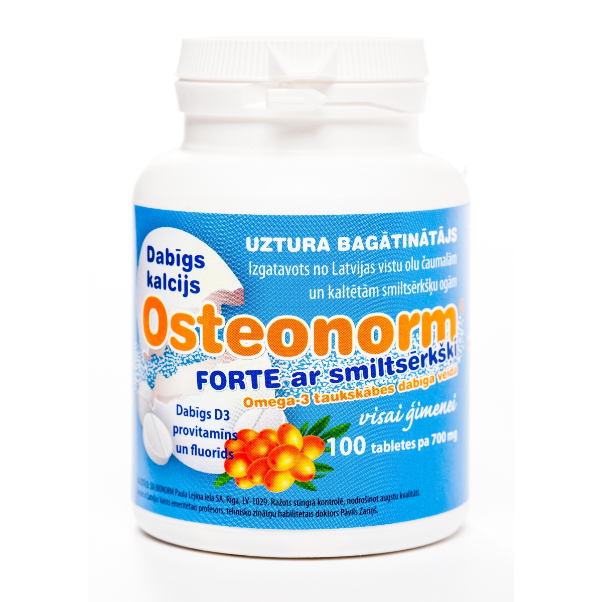 OSTEONORM FORTE 700MG AR SMILTSĒRKŠĶI TABLETES N100 - Produkta attēls