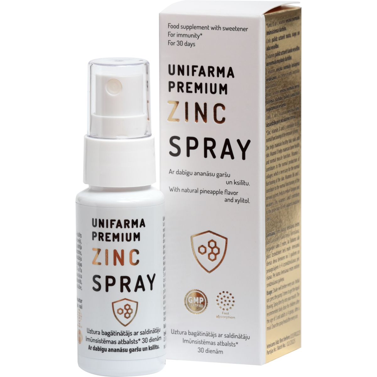 UNIFARMA Premium Zinc sprejs, 25 ml