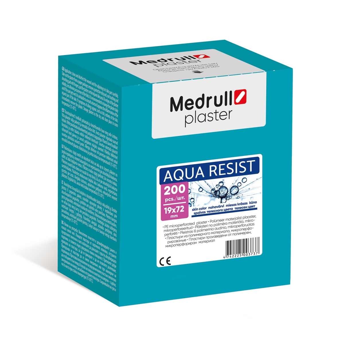 MEDRULL plāksteris "Aqua Resist" 19 mm x 72 mm, 200 gab - Produkta attēls