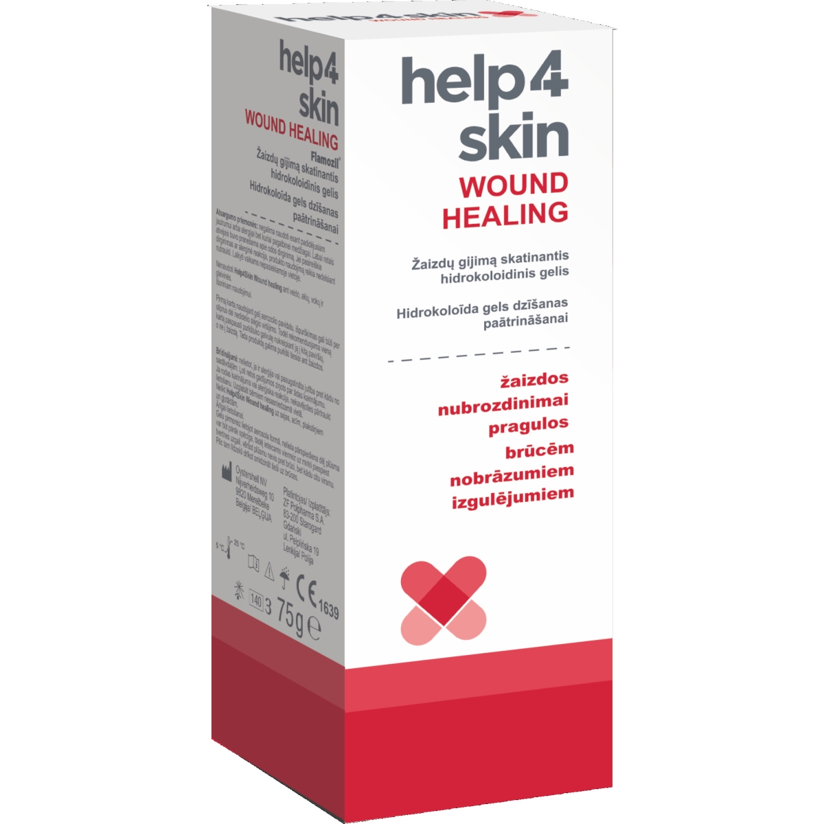 HELP4SKIN Wound healing brūču aerosols, 75g - Produkta attēls 1