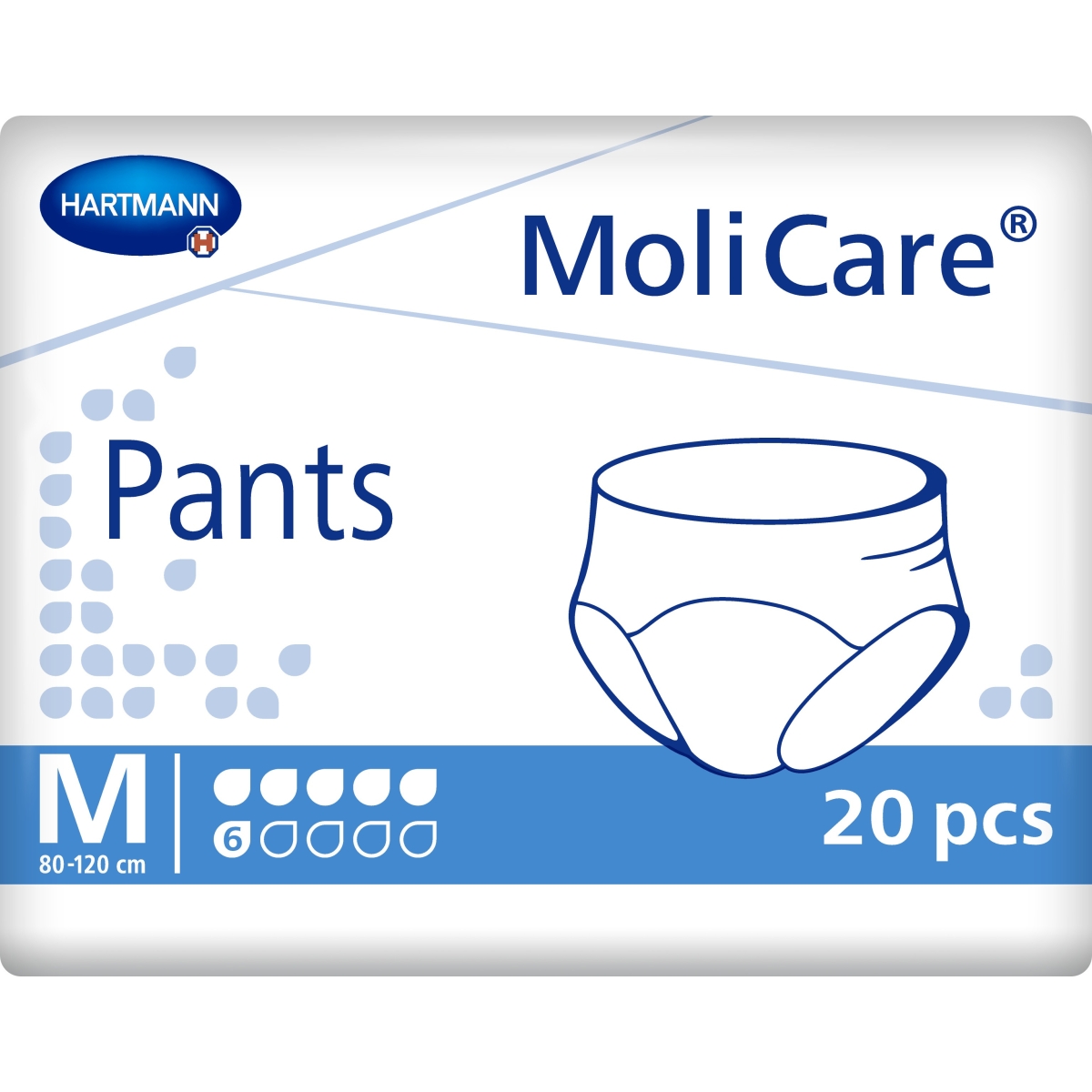 MOLICARE Pants (M izmērs, 6 piles), 20 gab - Produkta attēls