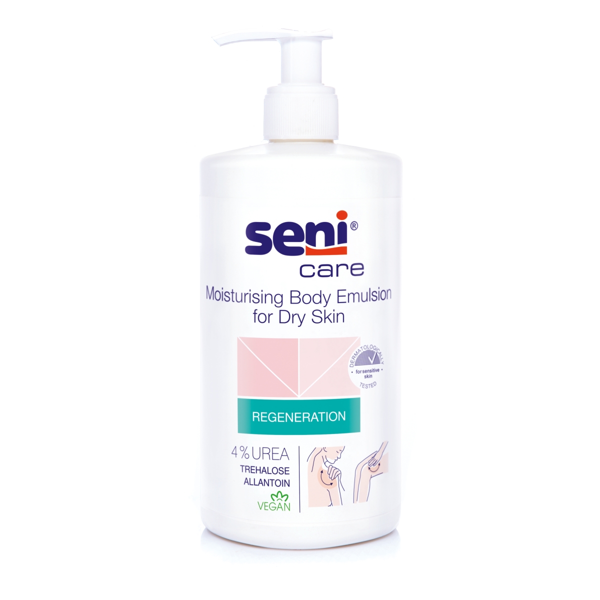 SENI CARE mitrinoša emulsija ķermenim, 4% Urea, 500 ml - Produkta attēls 1