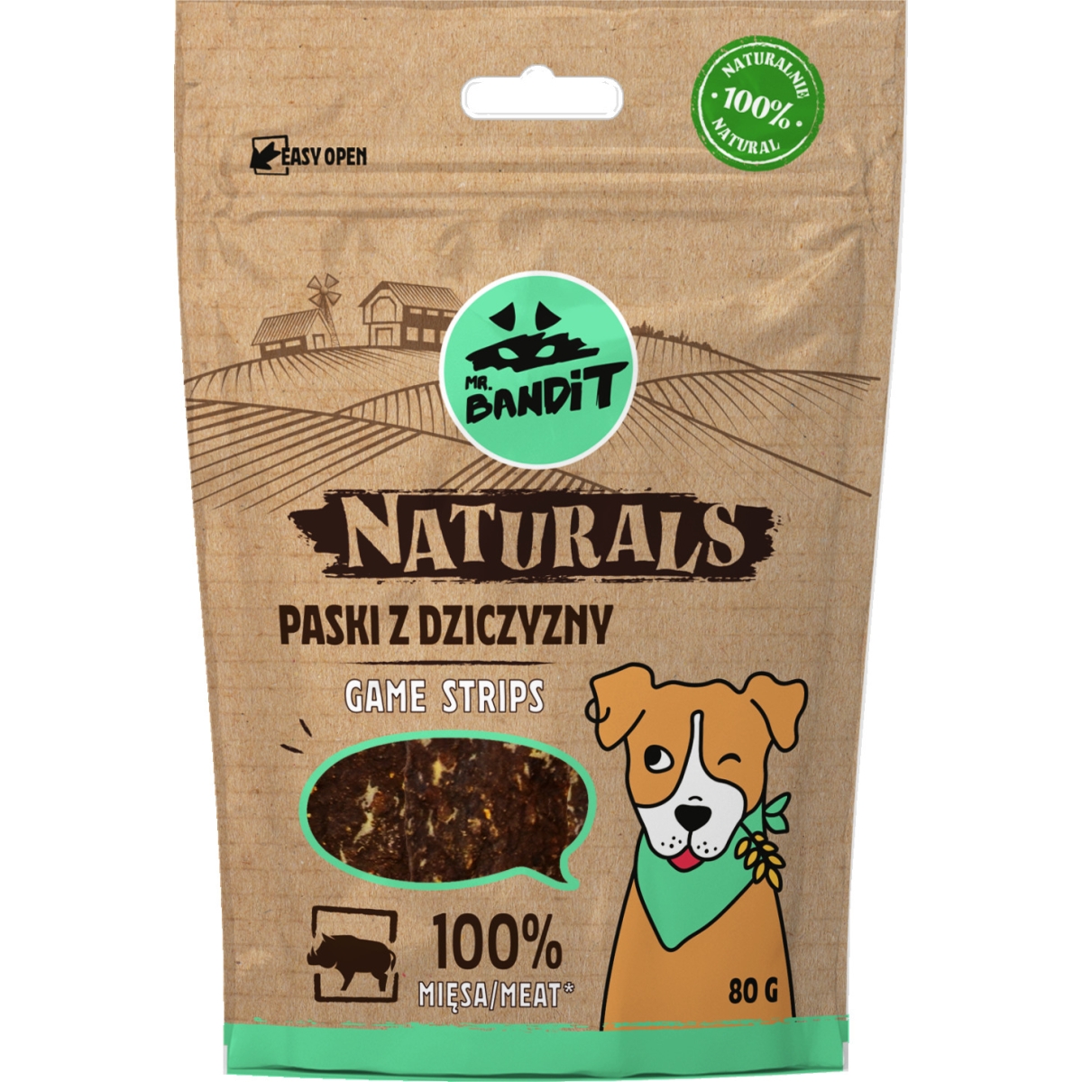 MR.BANDIT NATURALS MEDĪJUMA GAĻAS SLOKSNĪTES 80G - Produkta attēls