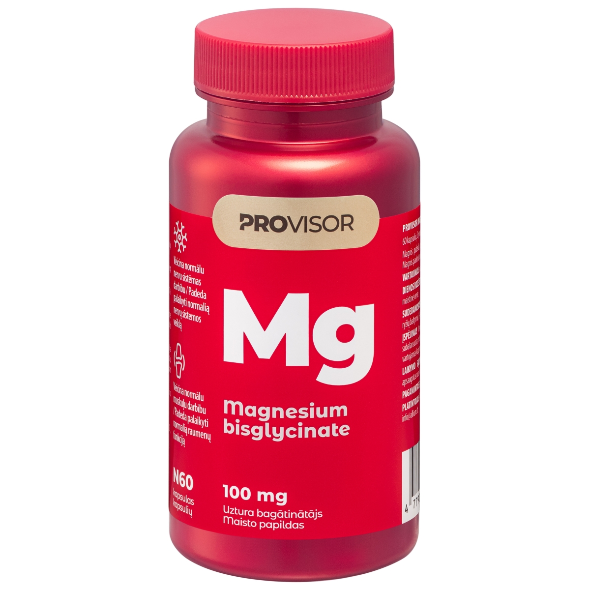 PROVISOR Magnesium 100 mg kapsulas, 60 gab. - Produkta attēls