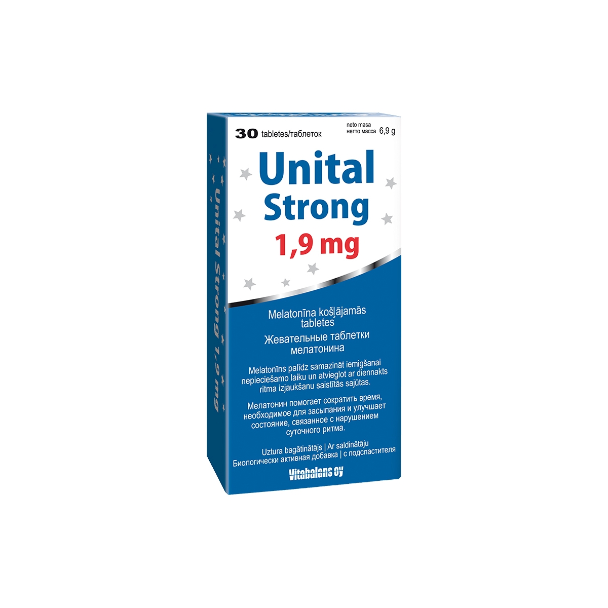 Unital Strong 1,9 mg tabletes, 30 gab - Produkta attēls