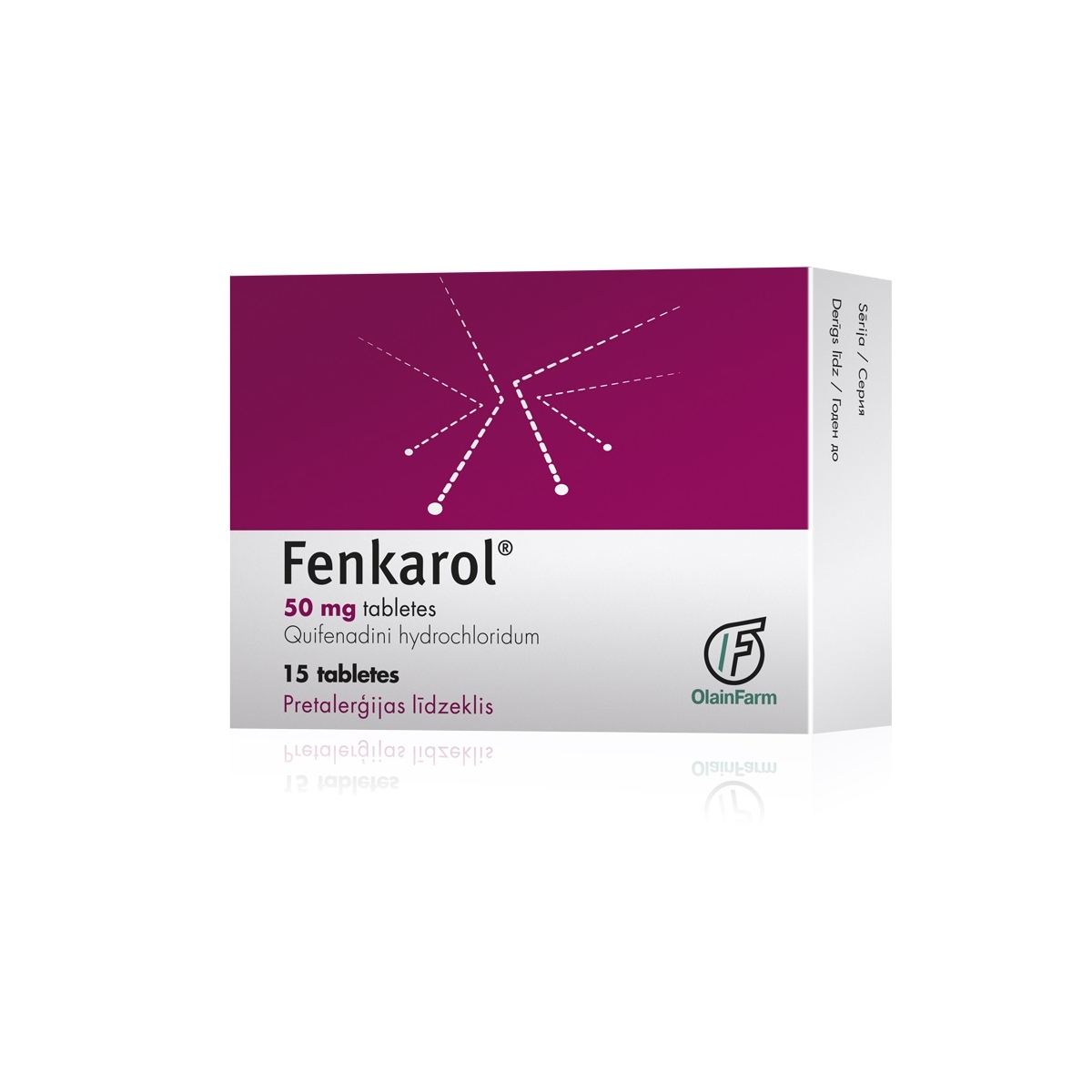 FENKAROLS 50mg tabletes, 15 gab. - Produkta attēls