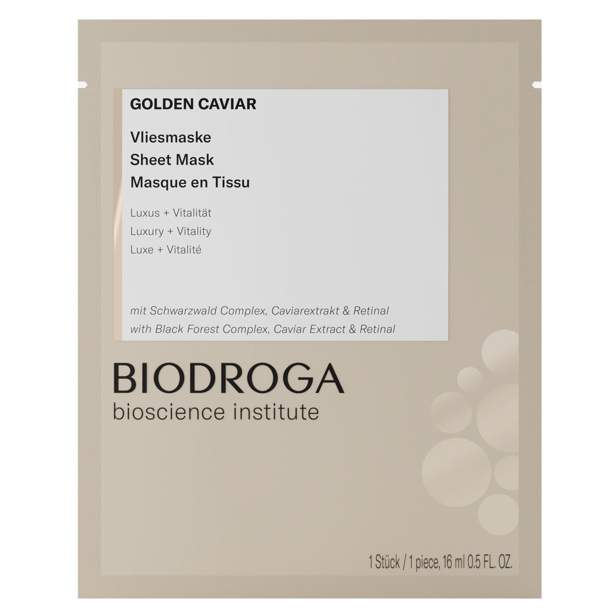 BIODROGA Golden Caviar auduma sejas maska, 16 ml - Produkta attēls