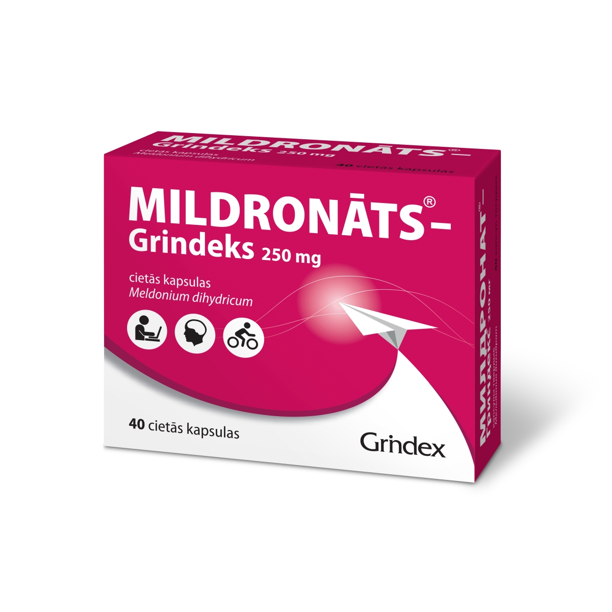 MILDRONĀTS-GRINDEKS 250MG KAPSULAS N40 - Produkta attēls