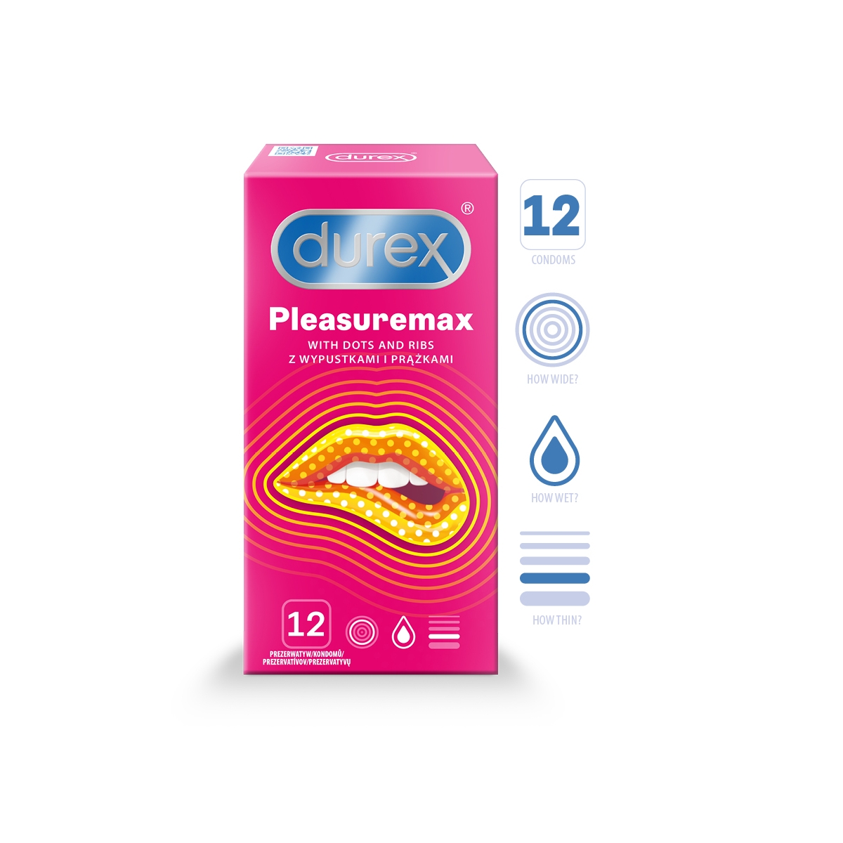 DUREX Pleasuremax prezervatīvi, 12 gab. - Produkta attēls