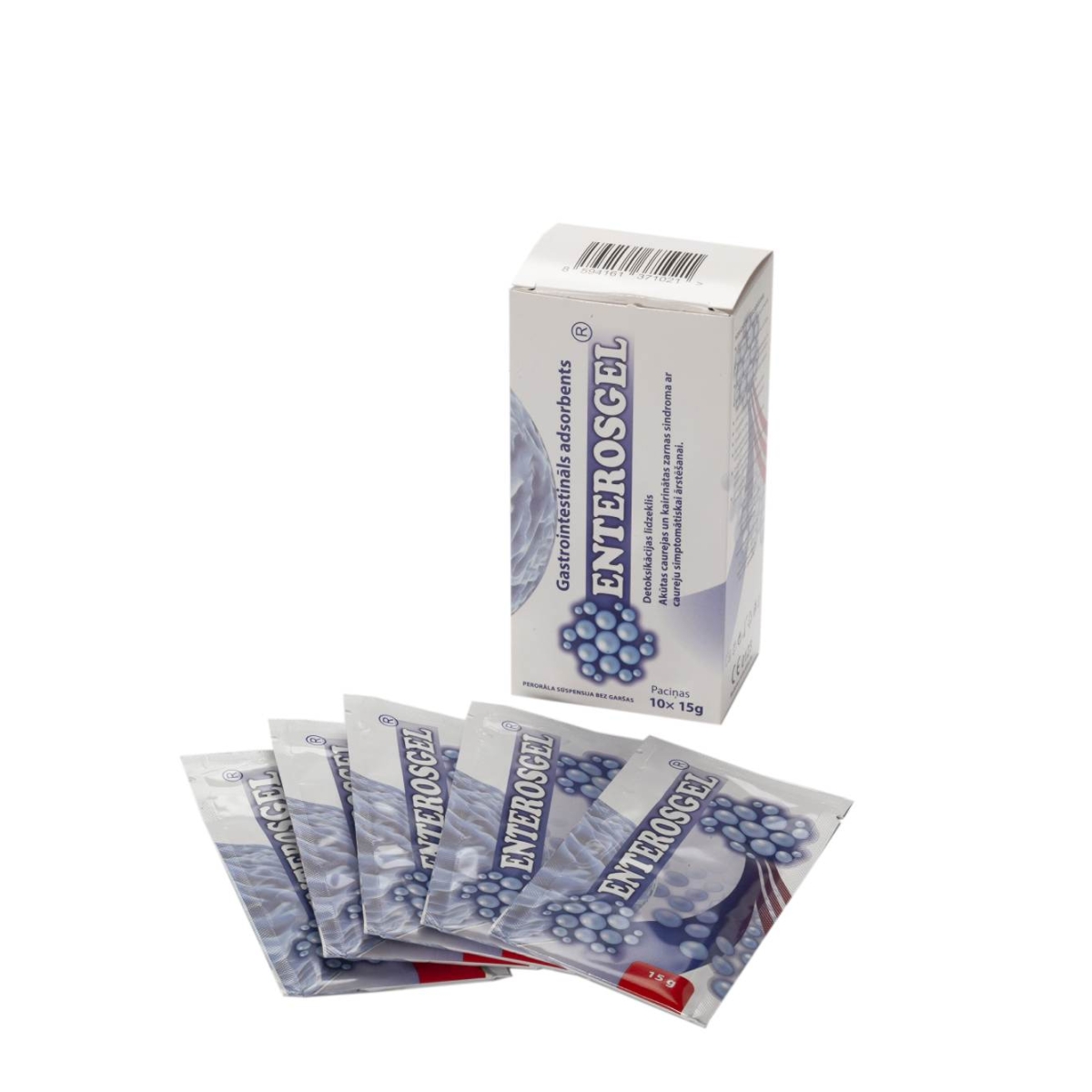 ENTEROSGEL absorbents, 15 g x 10 gab. - Produkta attēls