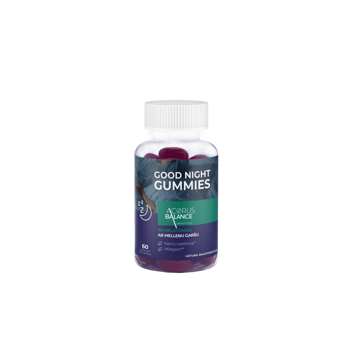 ACORUS BALANCE Good Night Gummies košļājamās konfektes, 60 gab