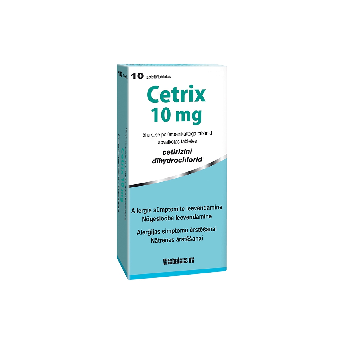 CETRIX 10MG TABLETES N10 - Produkta attēls