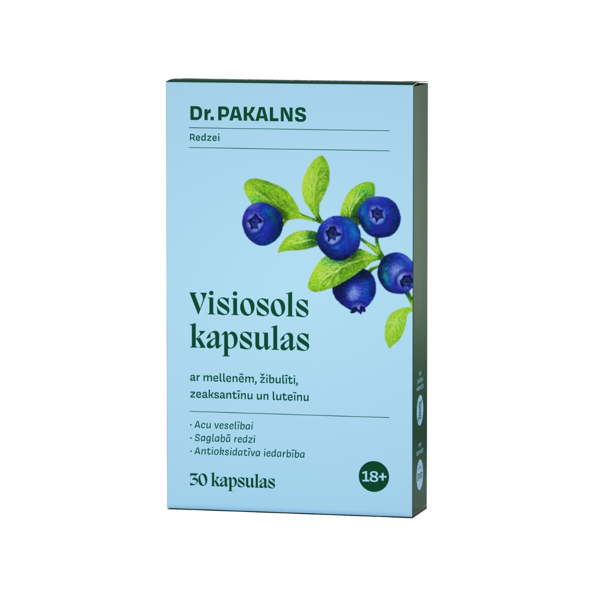 DR.PAKALNS Visiosols Vision Support kapsulas, 30 gab - Produkta attēls