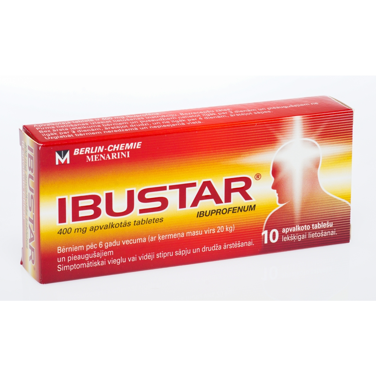 IBUSTAR 400 APVALKOTĀS TABLETES 400MG N10