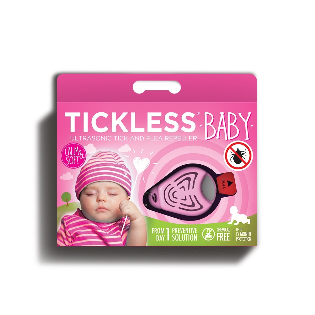 Tickless Baby ultraskaņas repelenta ierīce, rozā