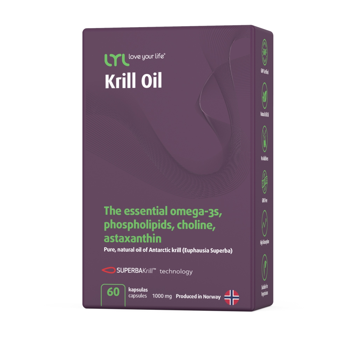 LYL Krill Oil, 60 kapsulas - Produkta attēls