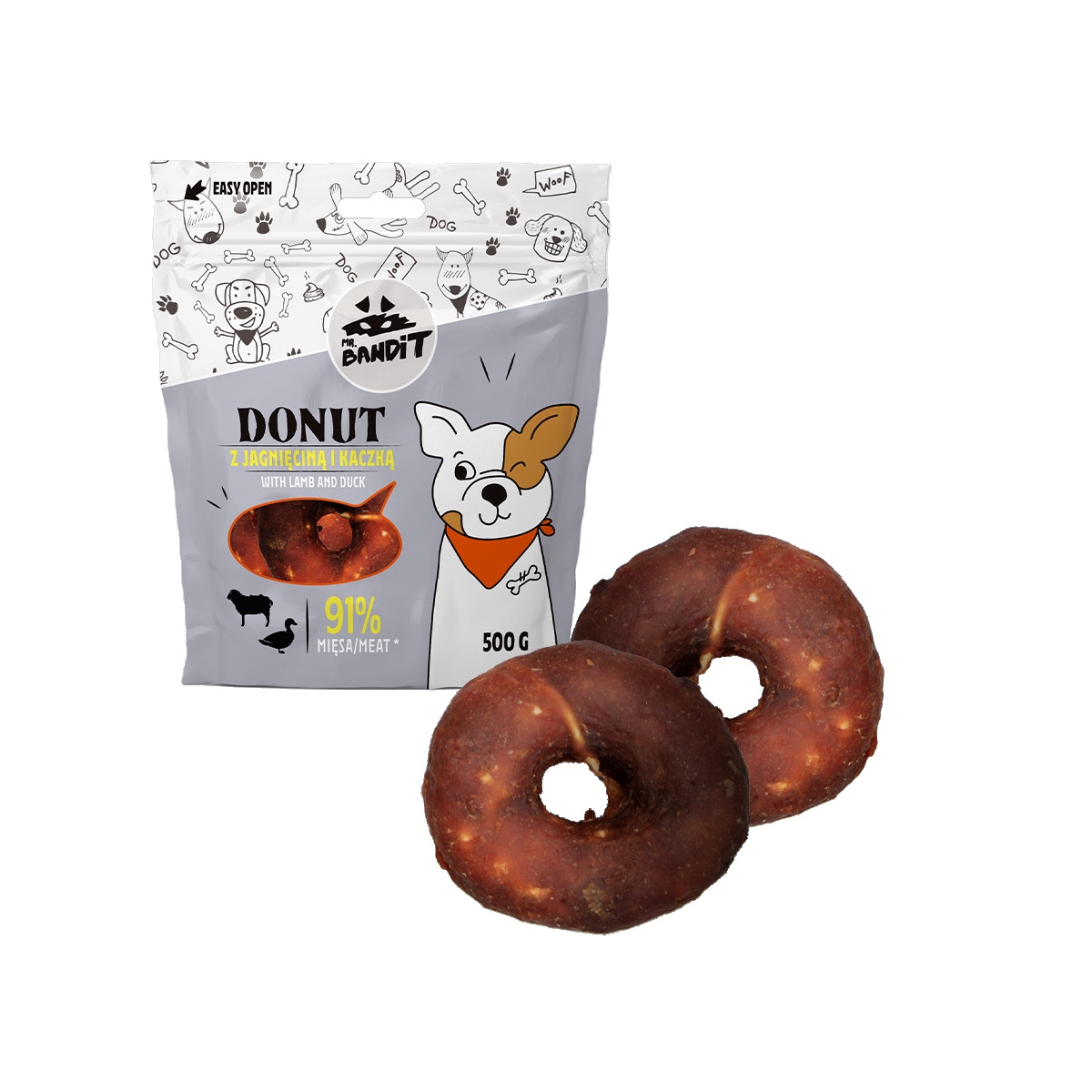 MR.BANDIT DONUT VIRTULIS AR JĒRU UN PĪLI 500G - Produkta attēls