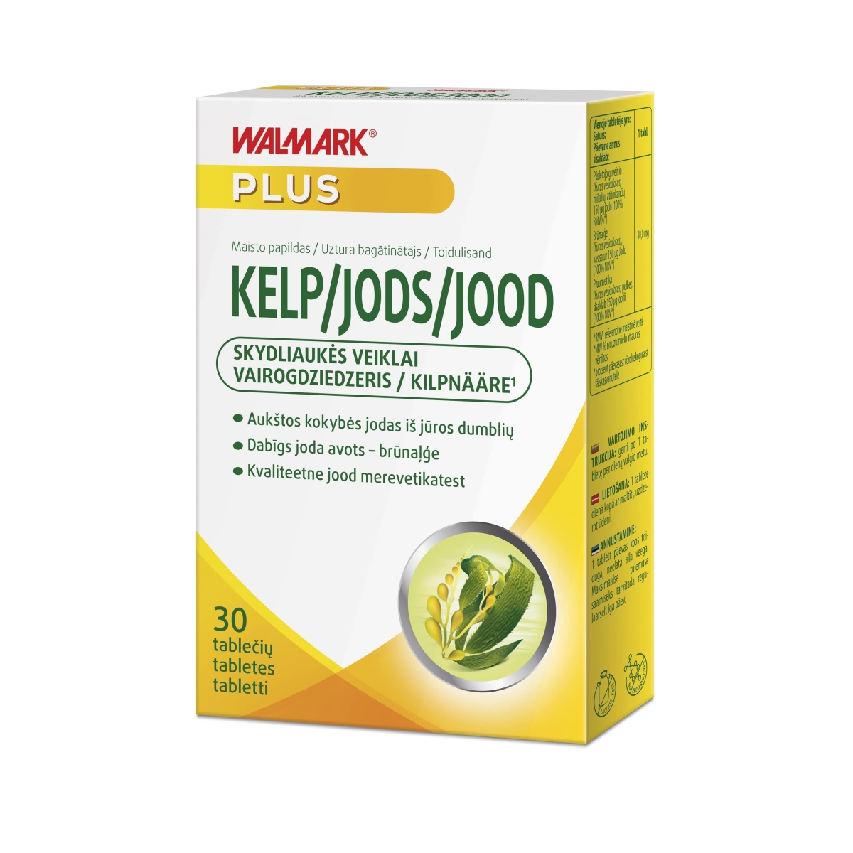 WALMARK Jods 0.15 mg tabletes, 30 gab