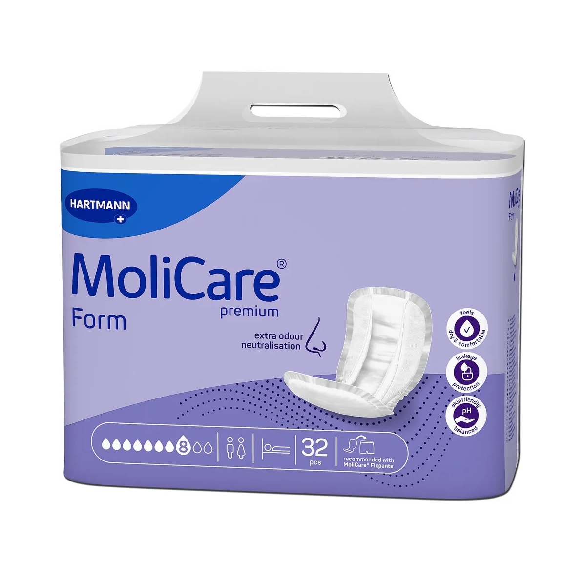 MOLICARE Premium Form ieliktnīši (8 piles), 32 gab - Produkta attēls