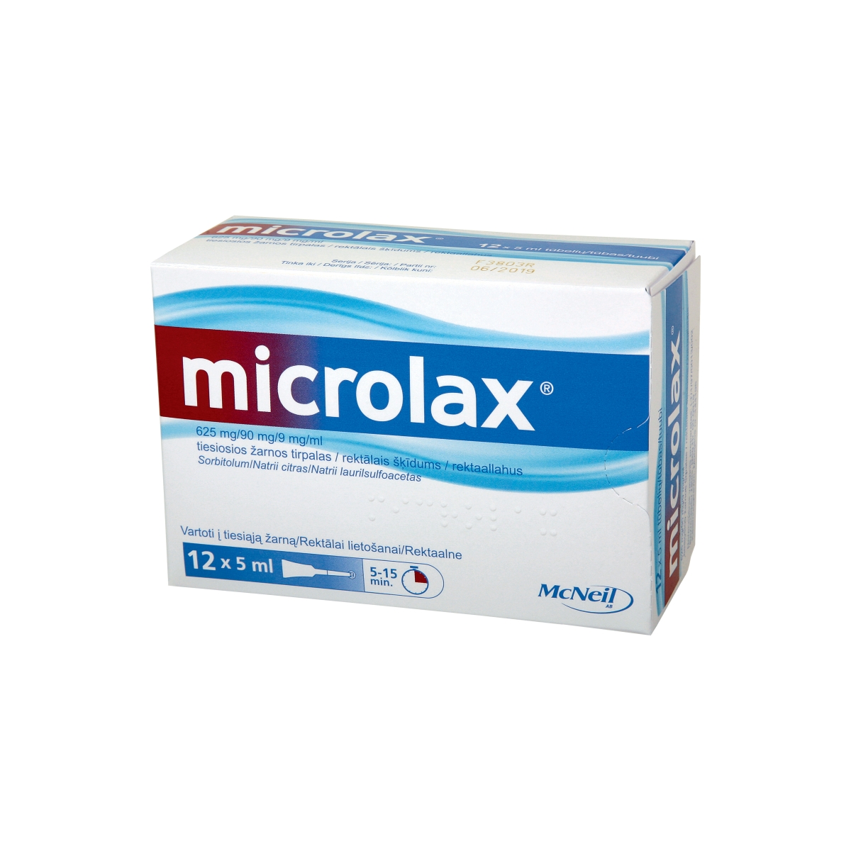 MICROLAX 5ML VIENREIZLIETOJAMĀS KLIZMAS N12 - Produkta attēls