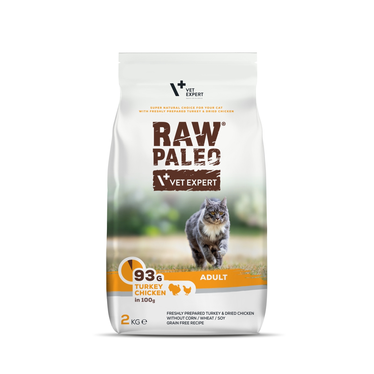 RAW PALEO KAĶU SAUSĀ B TĪTARS/VISTA 2KG - Produkta attēls